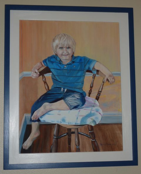 Portrait of Teddy; Oil on canvas 30" x 35" 2013